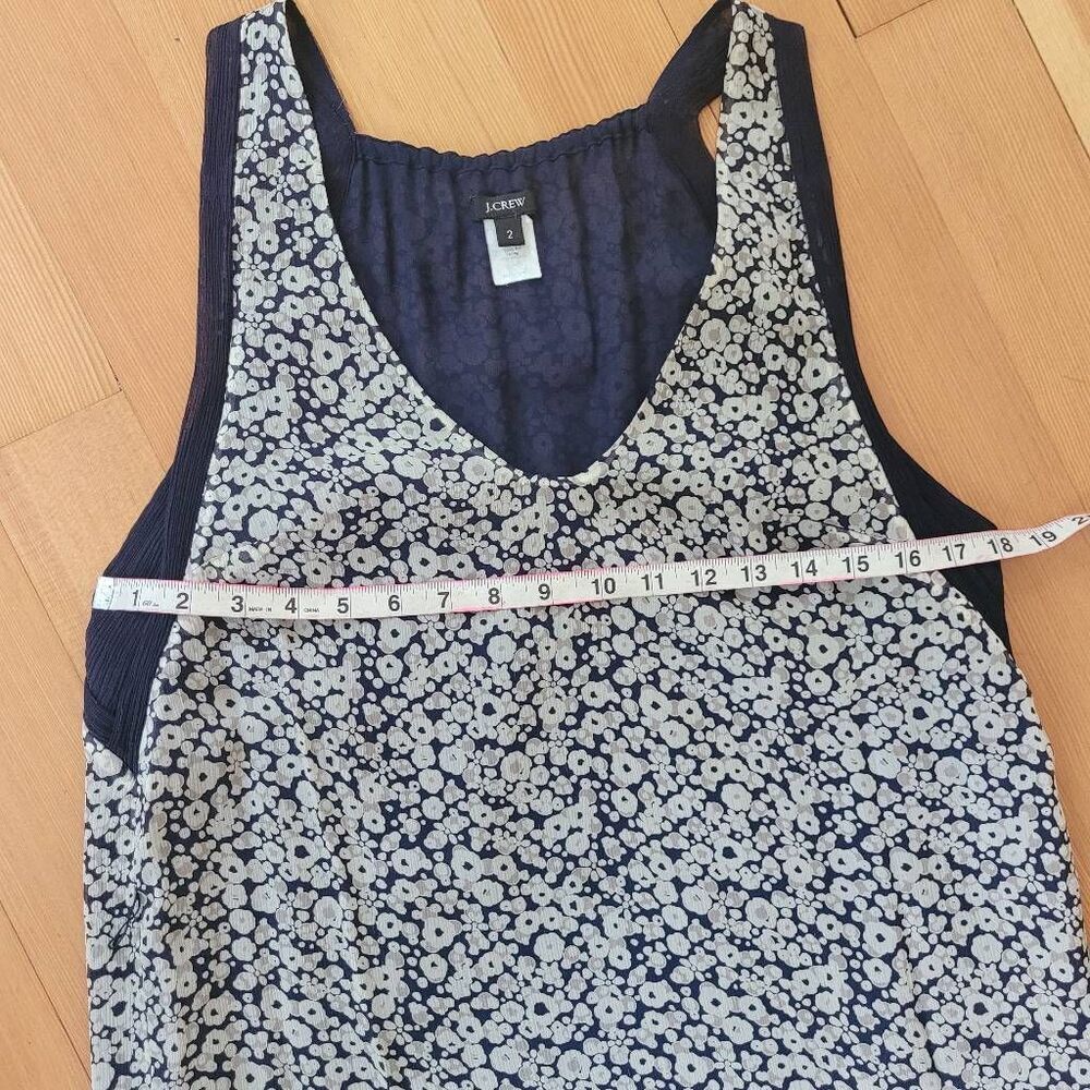 J Crew silk sleeveless‎ dress dainty floral print summer breathable lightweight - Picture 8 of 10